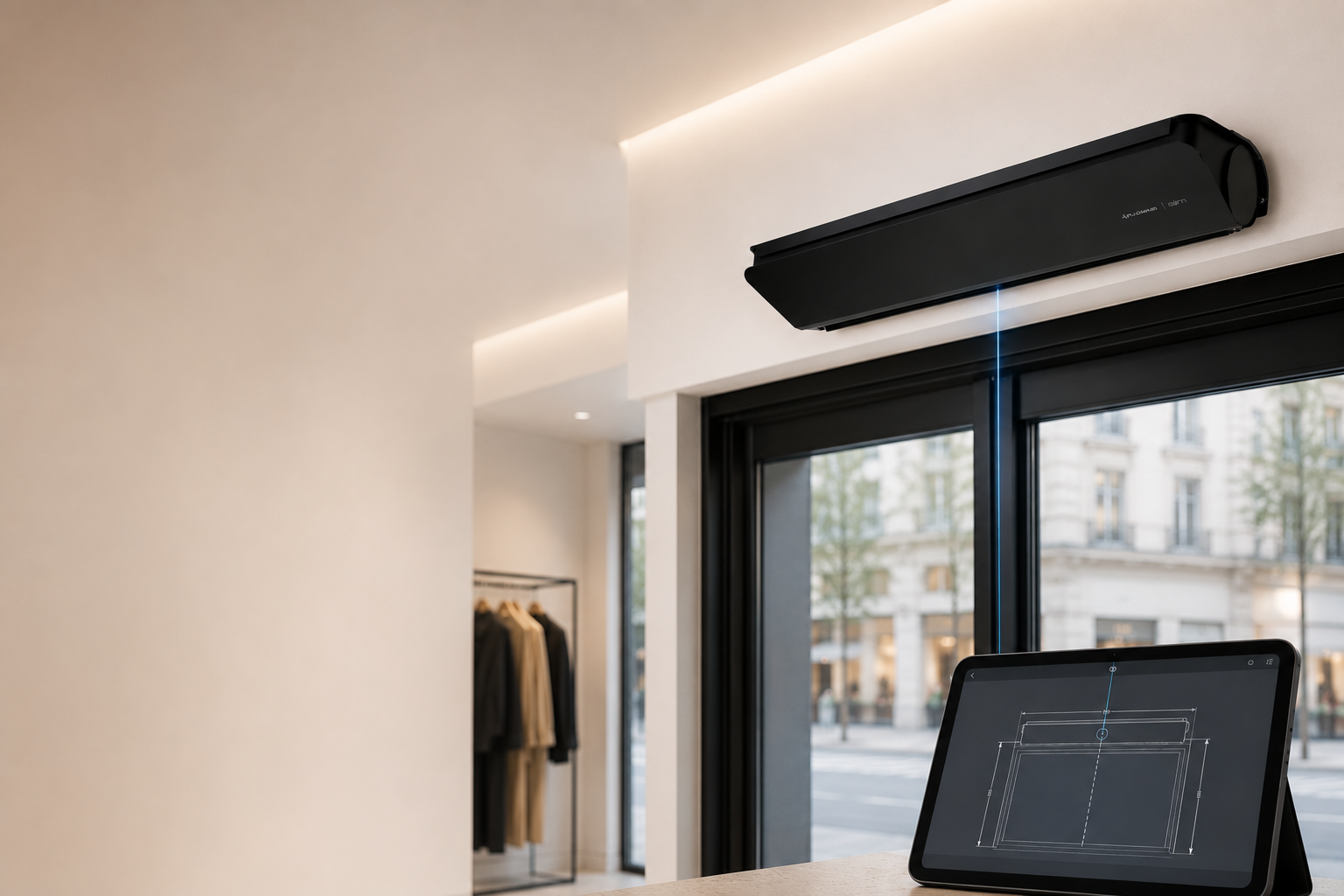 Technische beoordeling van een inkom met maatvoering en projectplan