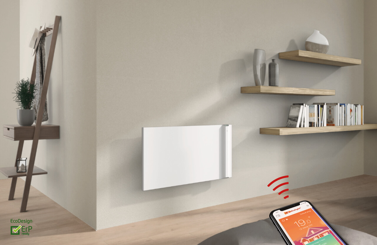 DRL Klima paneelradiator wit in moderne keuken