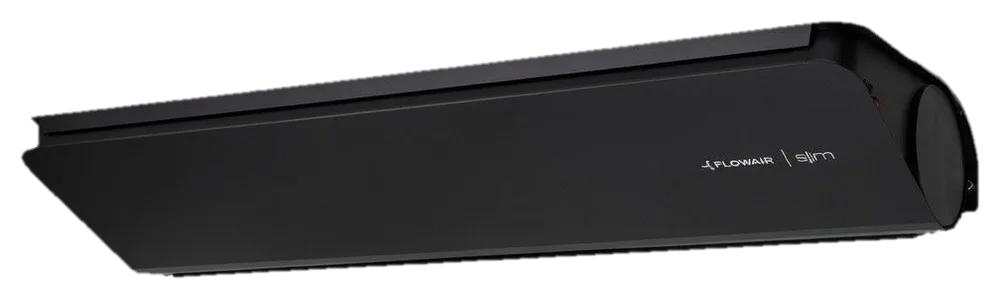 Flowair SLIM in mat zwart met gesloten front